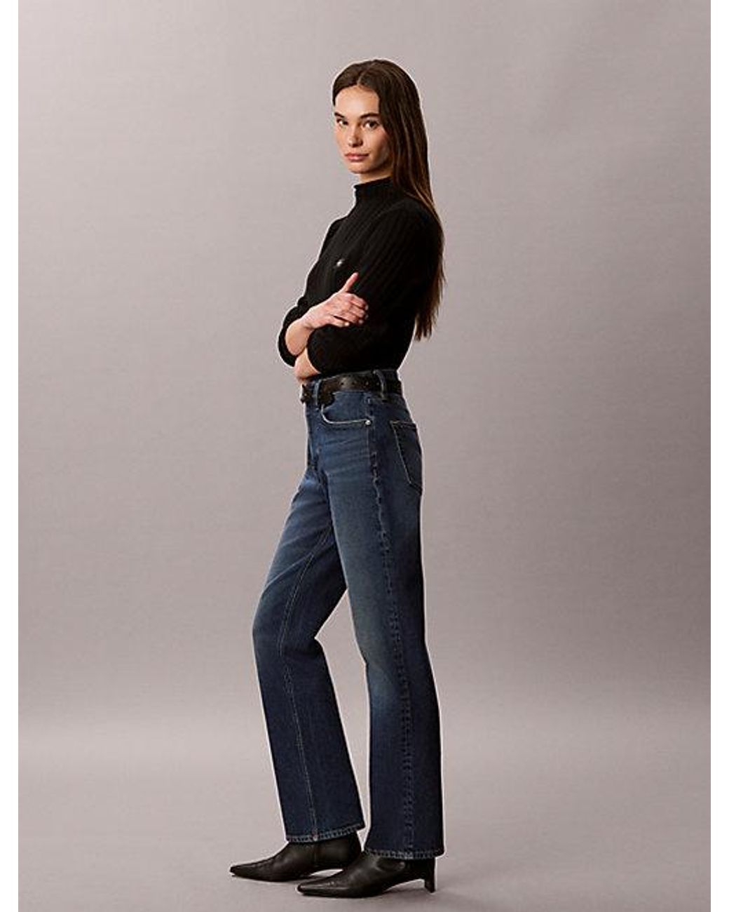 Calvin Klein Multicolor Jeans High Rise Straight Jeans