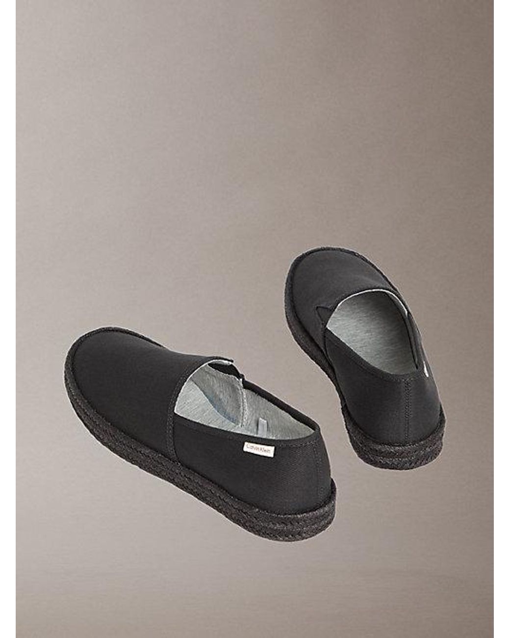 Calvin Klein Gray Javi Cotton Canvas Espadrilles for men