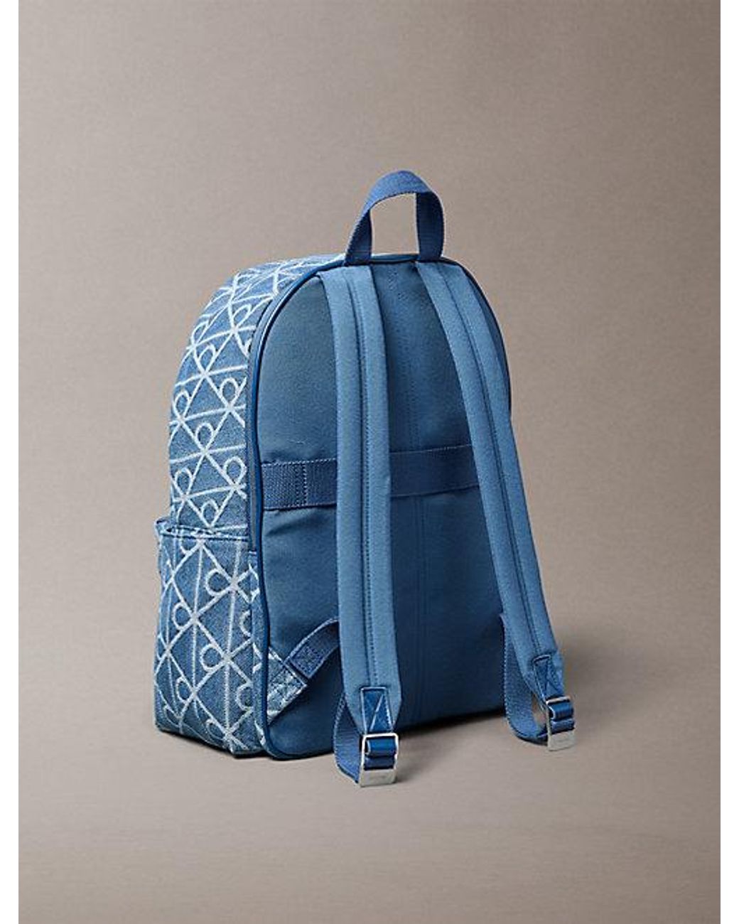 Calvin Klein Blue Denim Logo Jacquard Backpack for men
