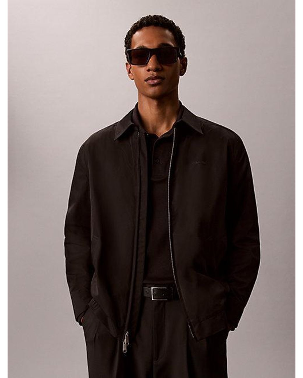 Calvin Klein Black Rectangle Sunglasses for men