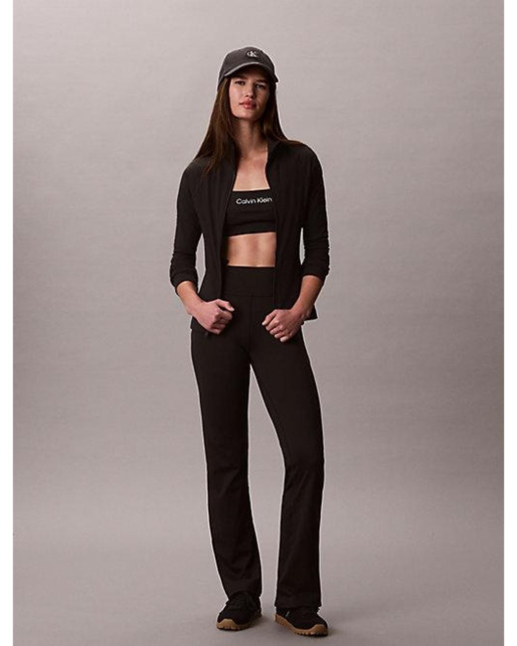 Calvin Klein Black Sport Quick Dry Flared Gym Leggings