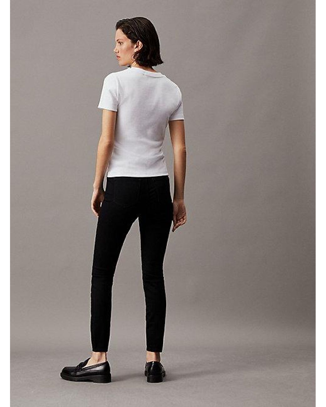 Calvin Klein Black Jeans High Rise Super Skinny Ankle Jeans