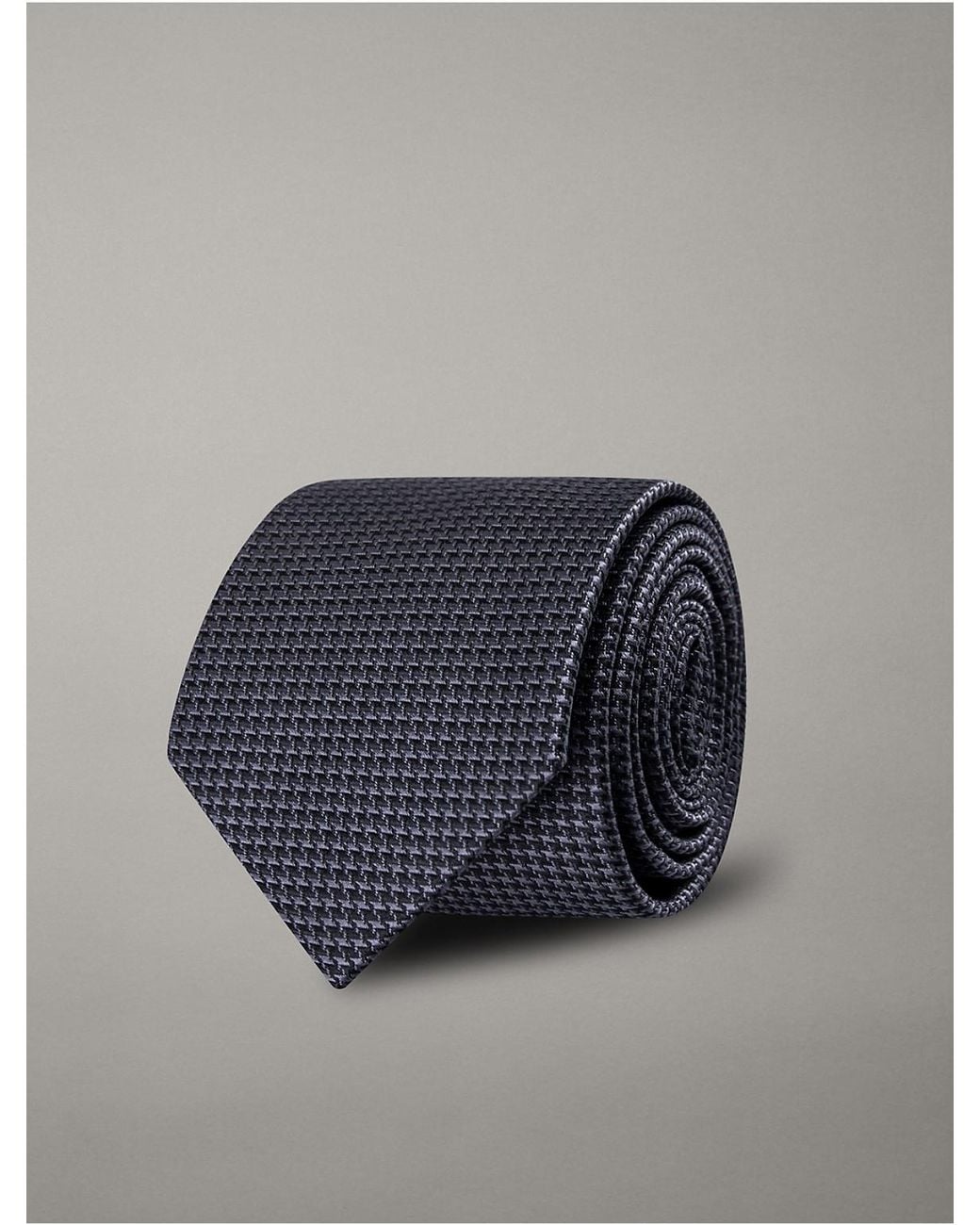 Calvin Klein Gray Houndstooth Tie for men