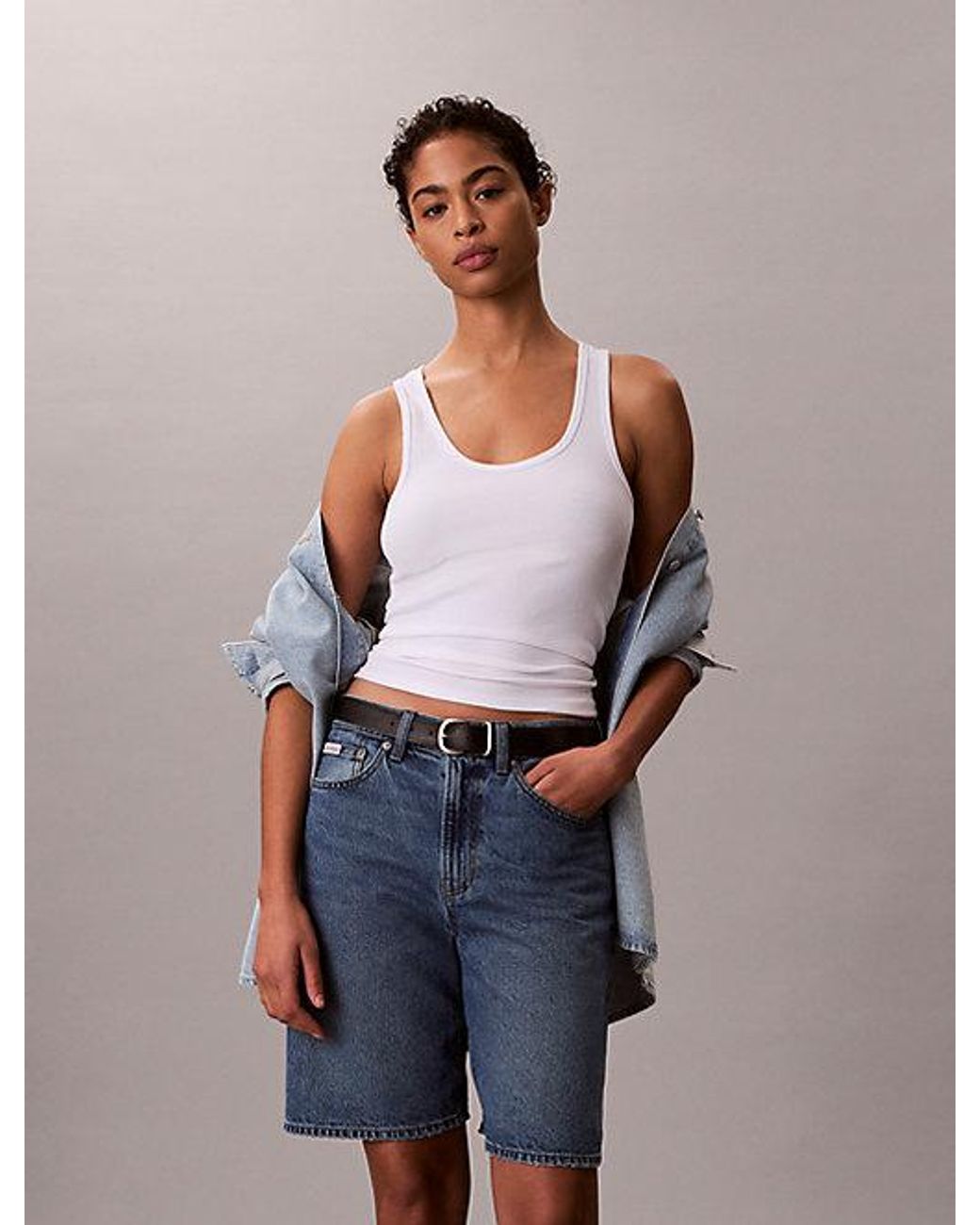 Calvin Klein Blue Jeans Denim Bermuda Shorts