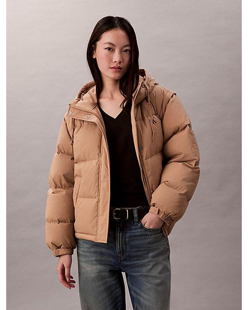 Calvin Klein 2-In-1 Donspufferjack in het Natural
