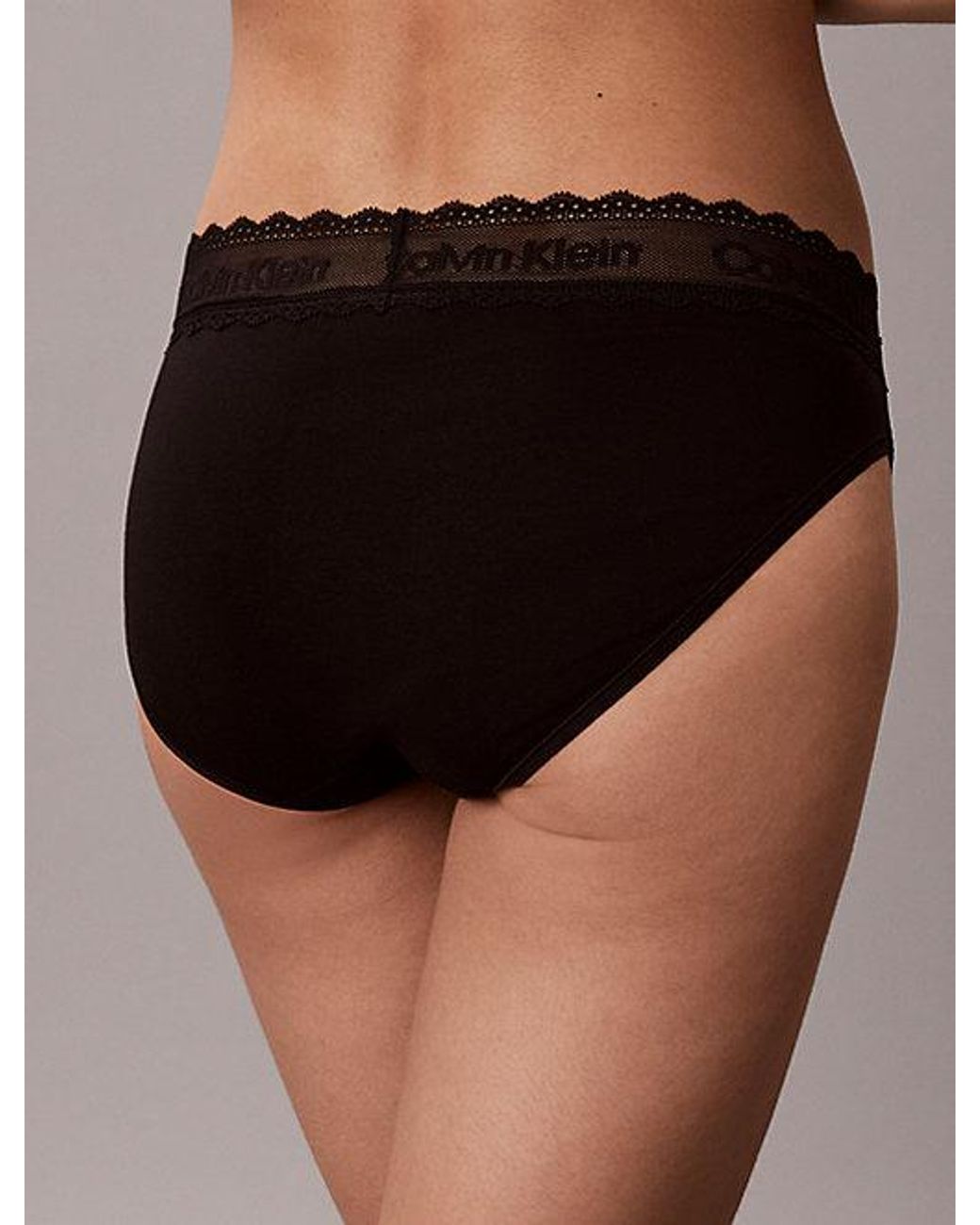 Calvin Klein Brown Bikini Briefs Cotton Lace