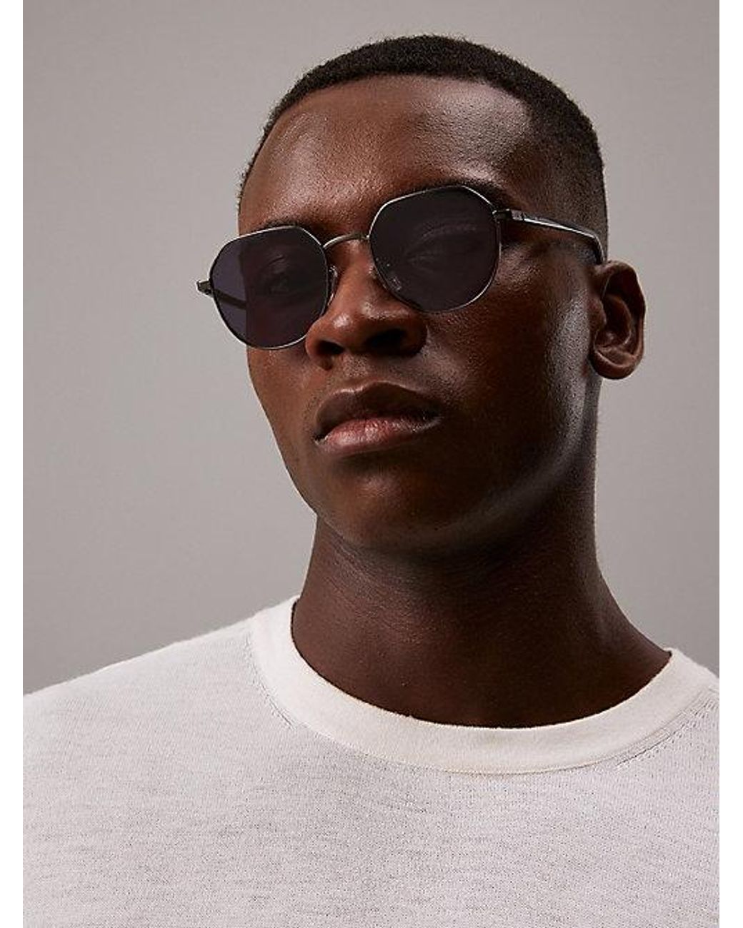 Calvin Klein Blue Round Sunglasses