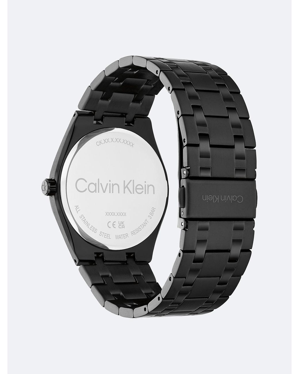 Calvin Klein Black Plated Steel Multifunction Watch for men