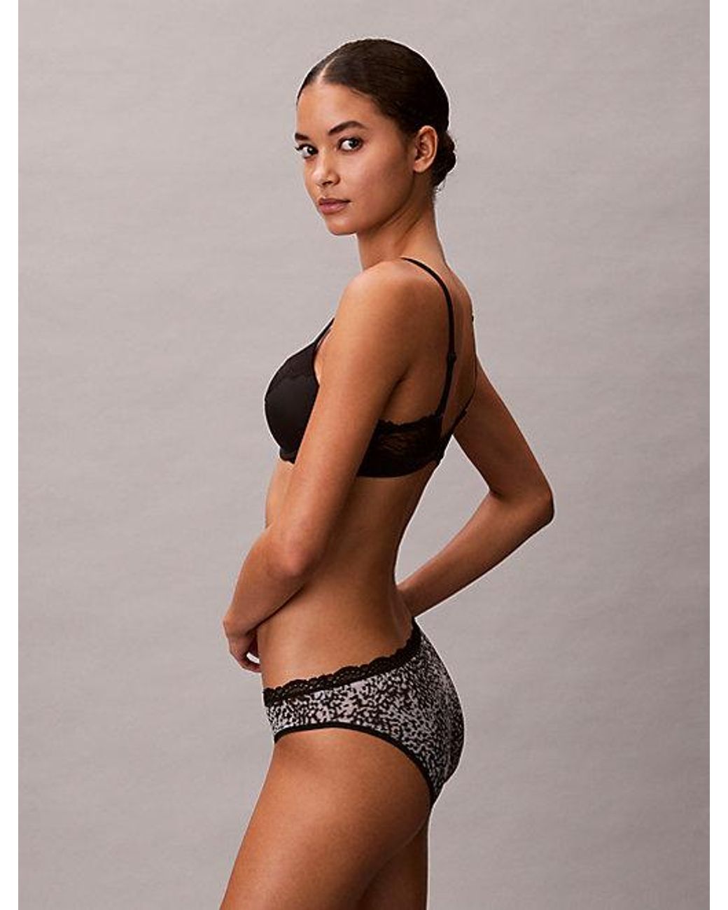 Calvin Klein Multicolor Bikini Briefs Microfibre Stretch With Lace