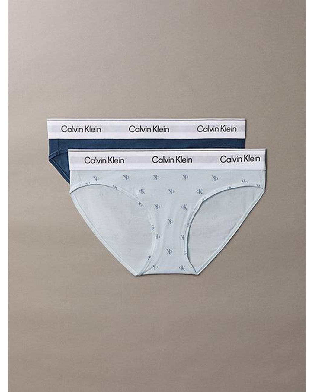 Calvin Klein Gray 2 Pack Bikini Briefs Icon Cotton Modal