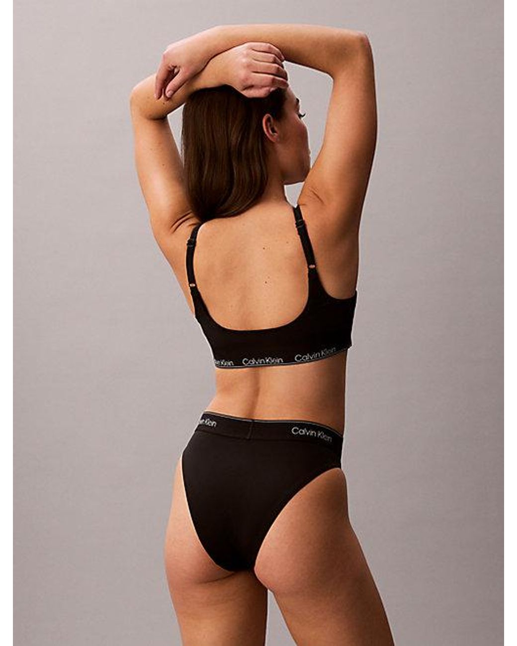 Calvin Klein Black Brazilian Bikini Bottoms Ck Icon