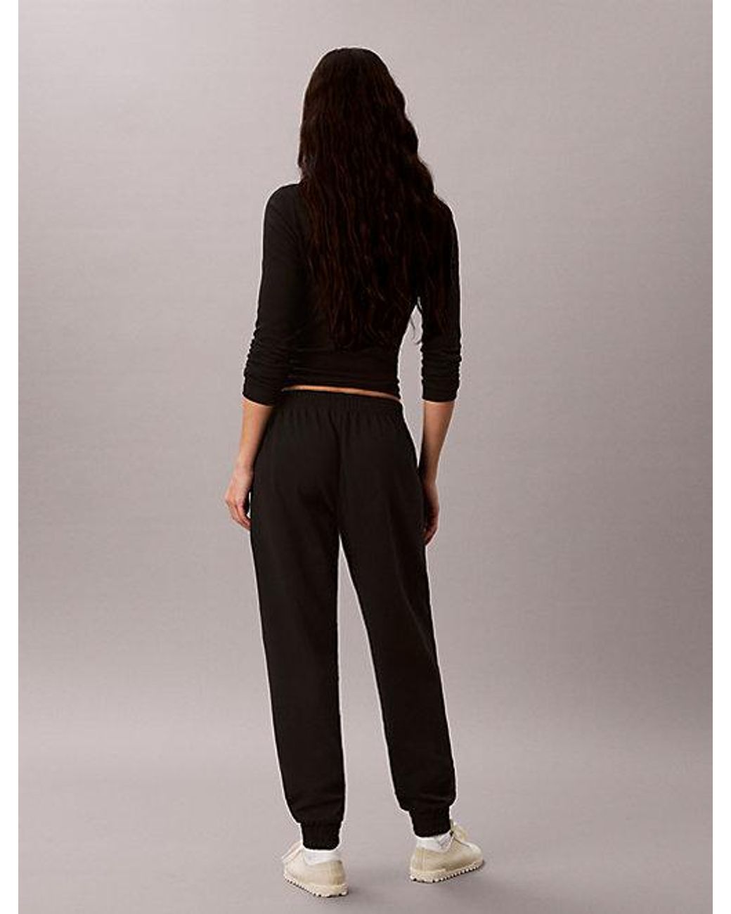 Calvin Klein Black Lounge Sweatpants Icon Cotton Jersey
