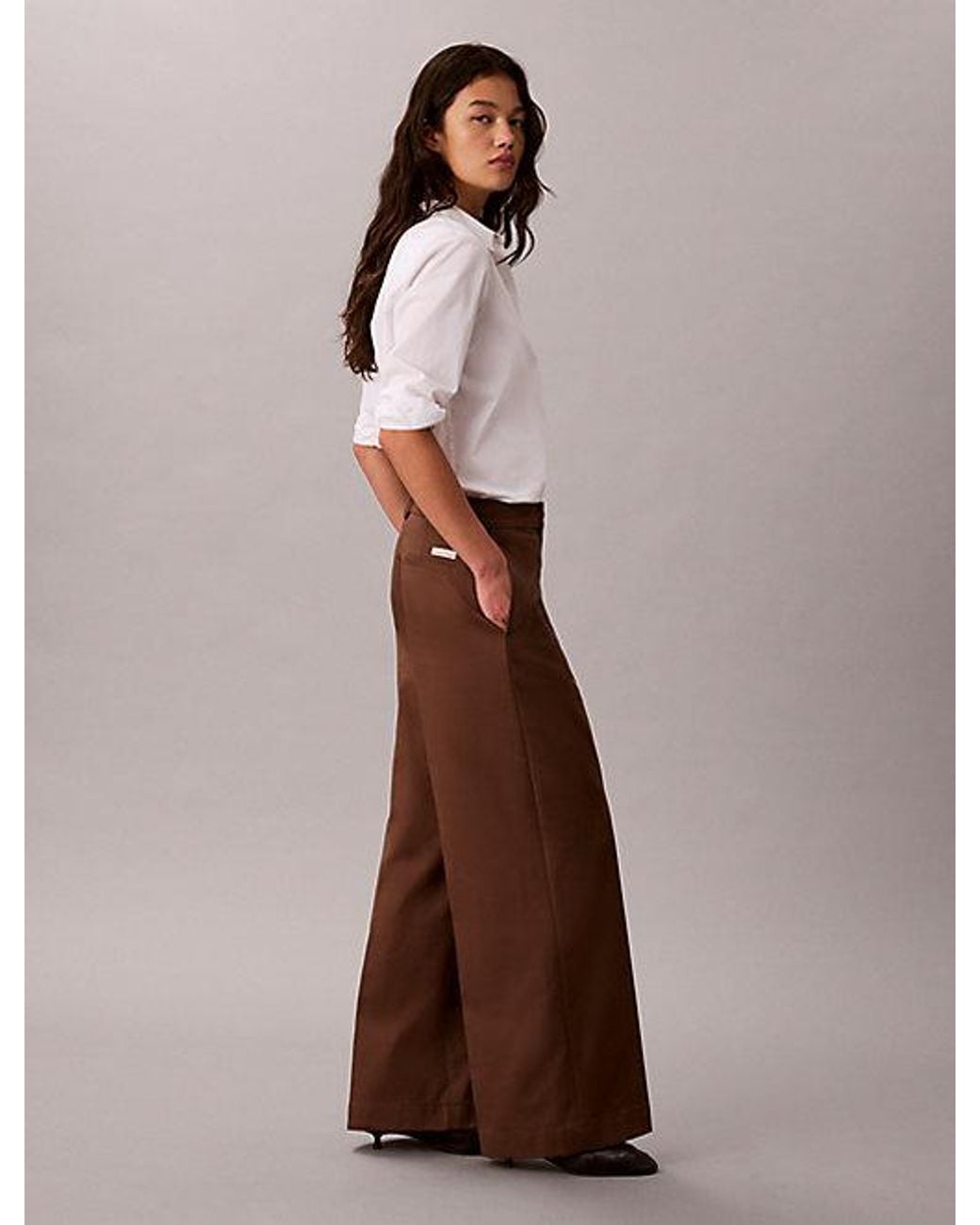 Calvin Klein Multicolor Jeans Wide Leg Chino Trousers