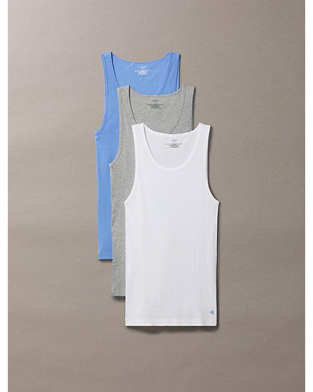 Calvin Klein 3-Pack Tanktops in het Multicolor voor heren