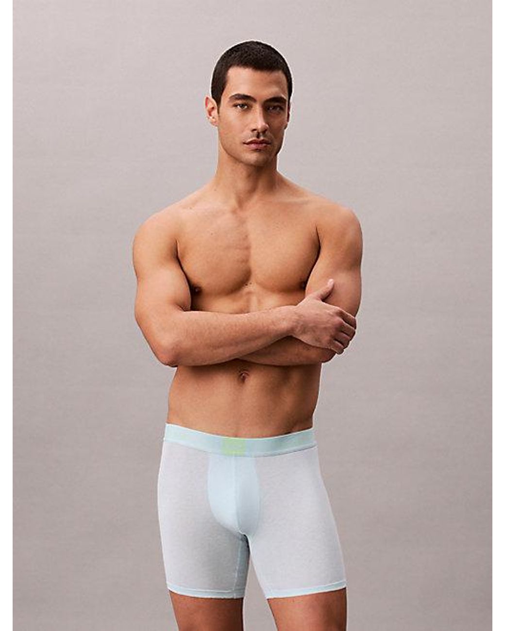 Calvin Klein 3-Pack Boxer Briefs in het Green voor heren