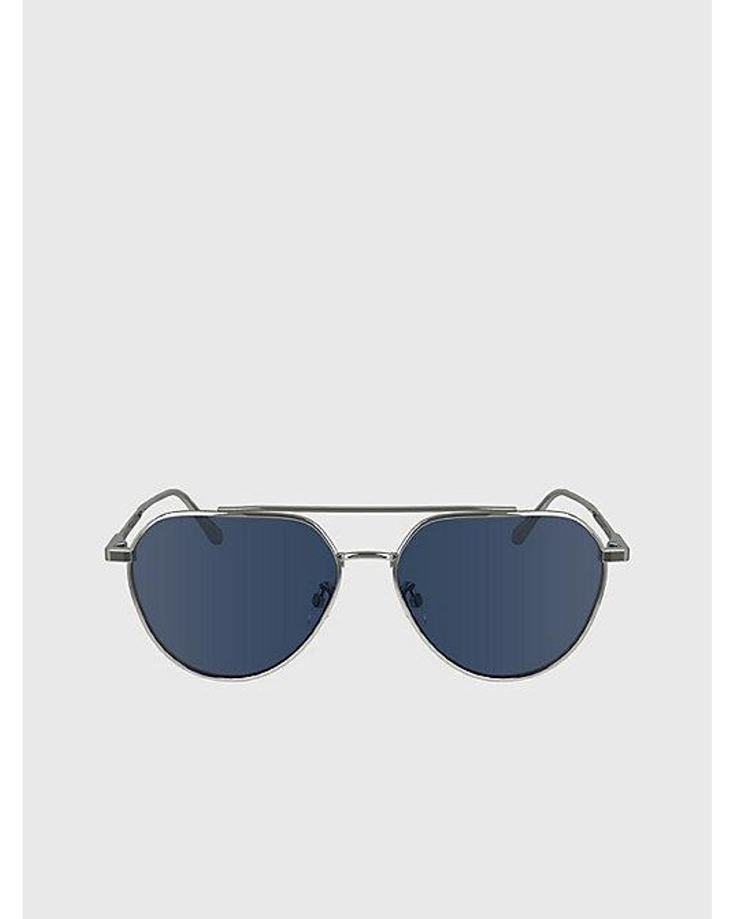 Calvin Klein Blue Aviator Sunglasses
