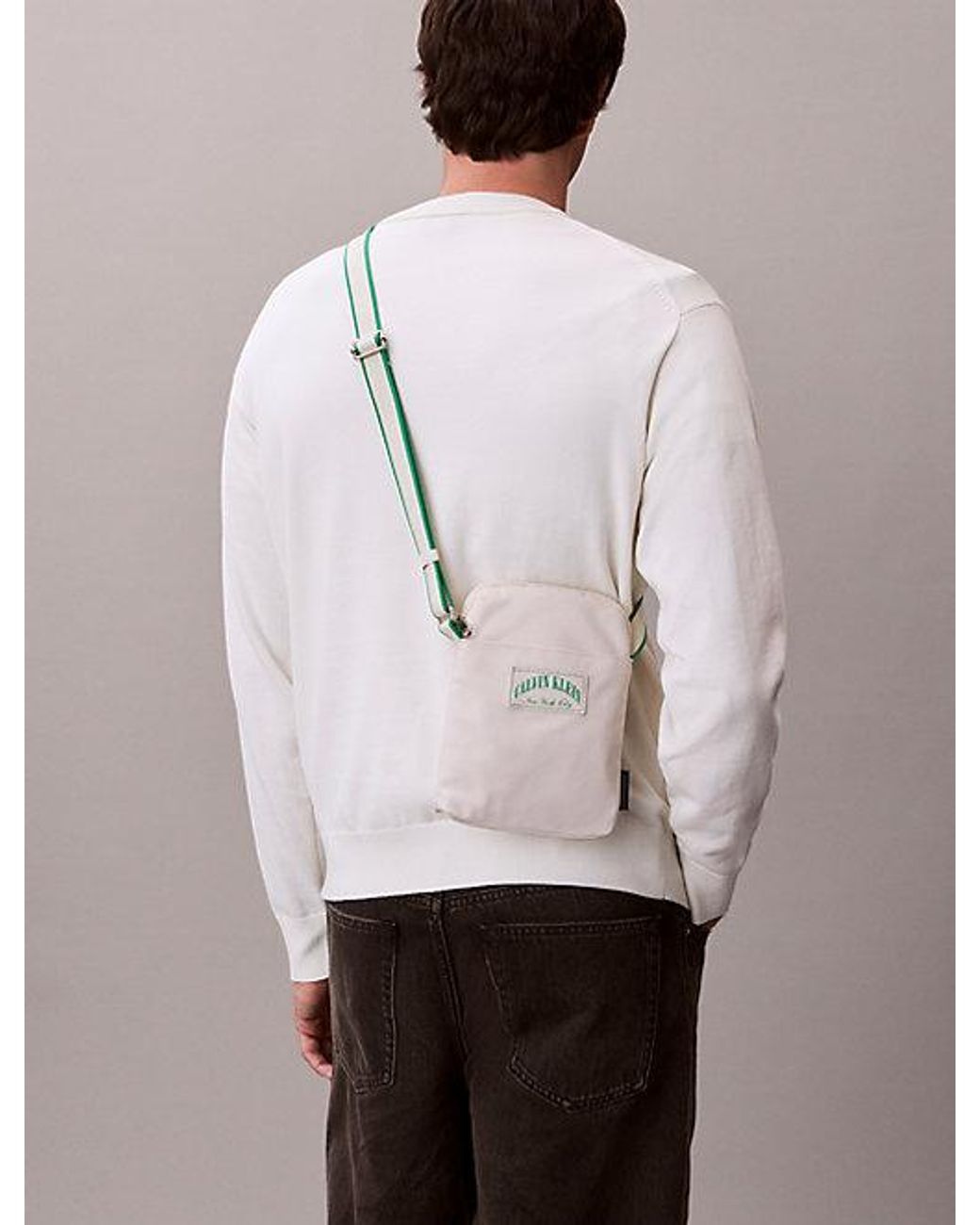 Calvin Klein Natural Heritage Crest Logo Reporter Bag for men