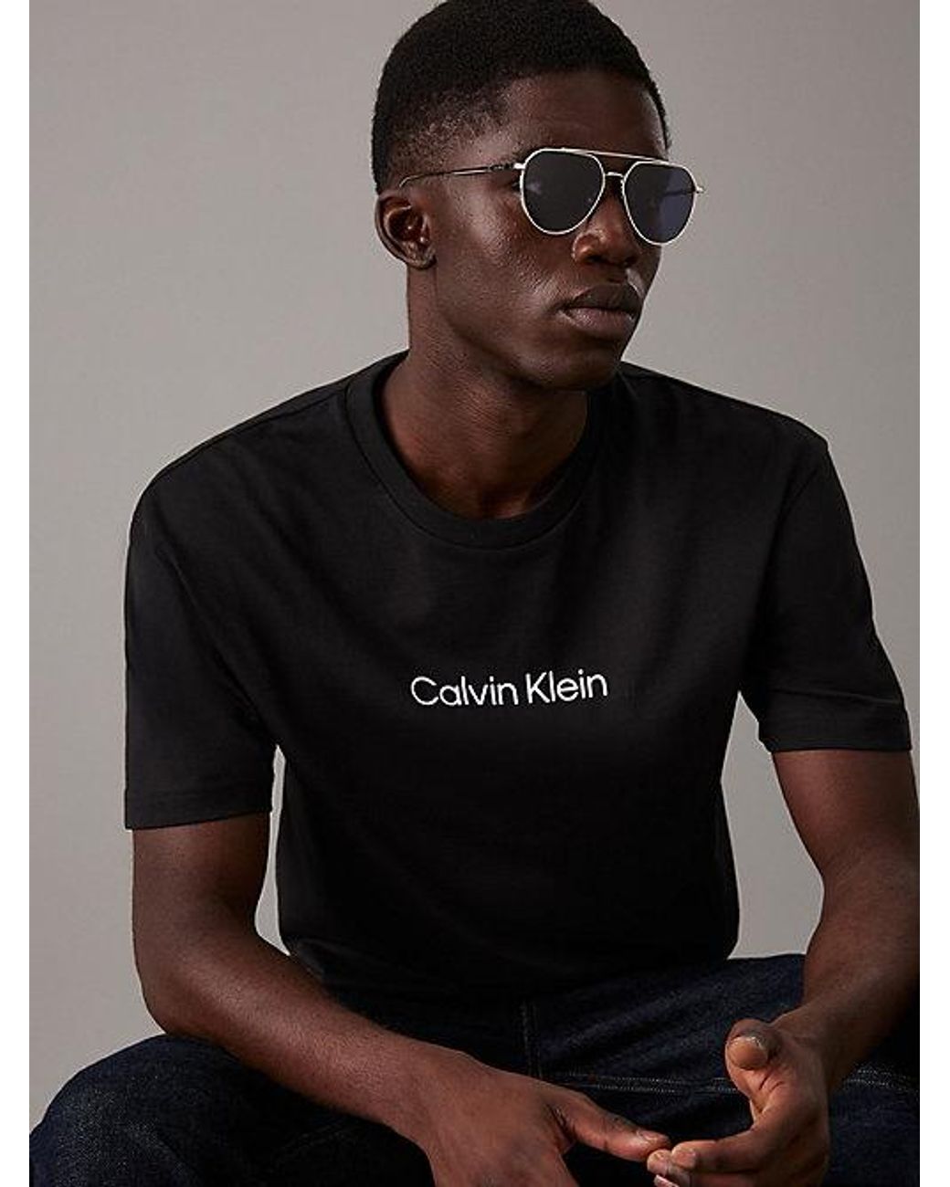 Calvin Klein Blue Aviator Sunglasses