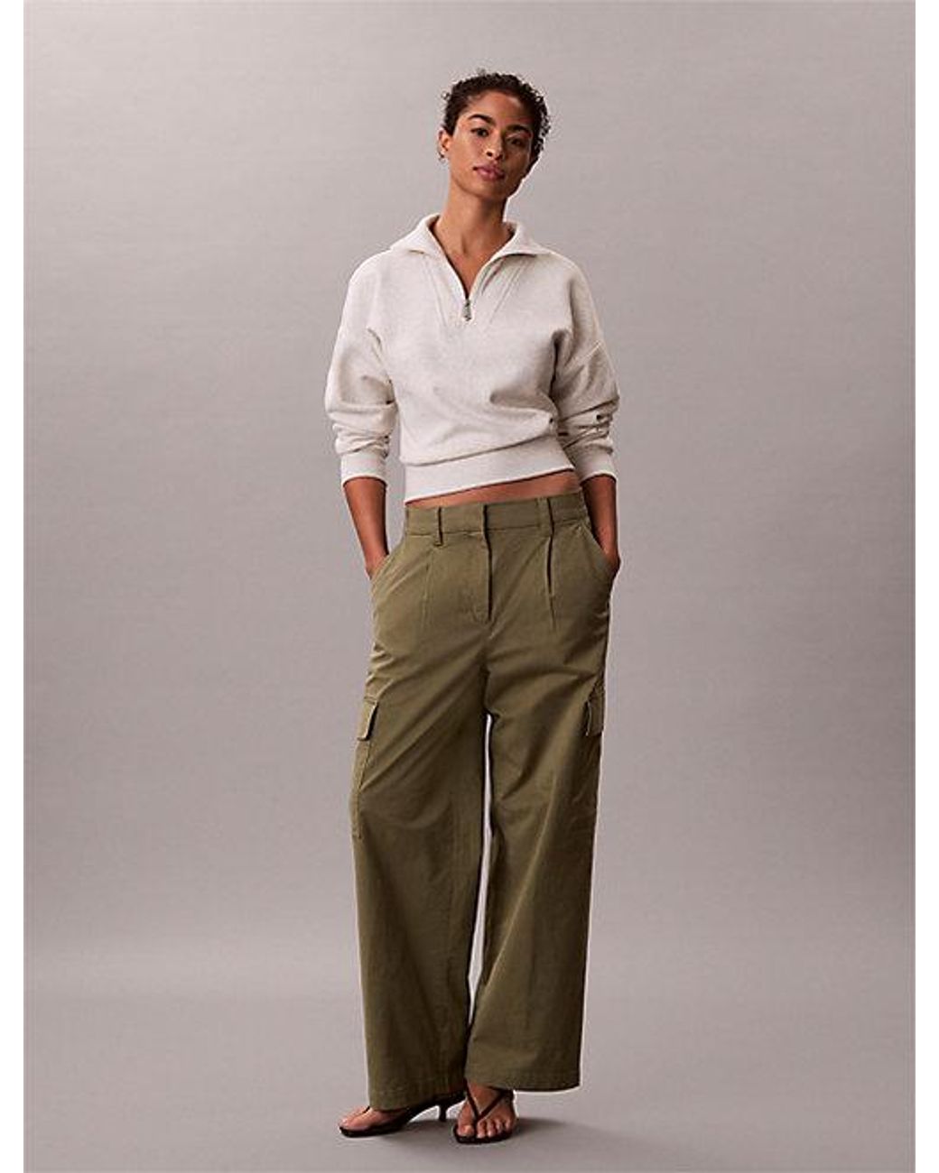 Calvin Klein Brown Jeans Cotton Stretch Cargo Pants