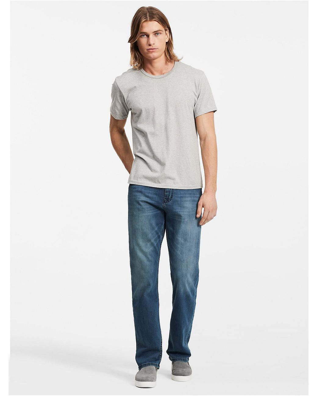 Calvin Klein Jeans Relaxed Straight Fit Cove Jeans in Blue for Men | Lyst | Stretchjeans
