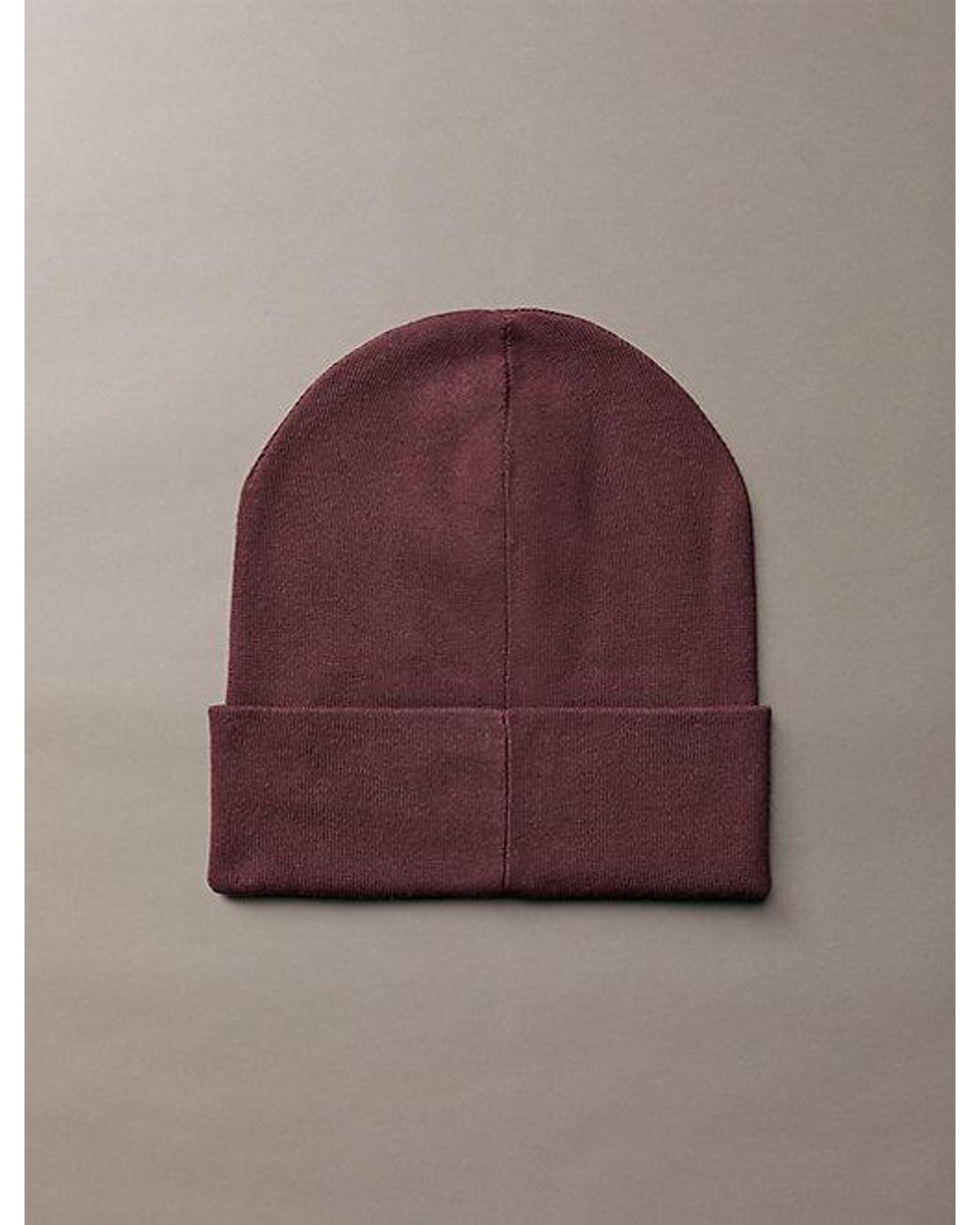 Calvin Klein Purple Signature Logo Beanie