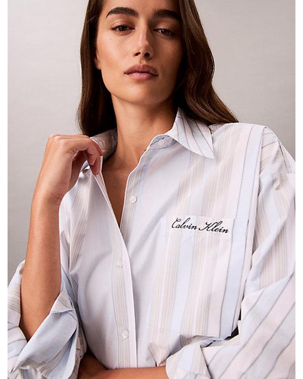 Calvin Klein Multicolor Pyjama Shirt Icon Cotton Poplin
