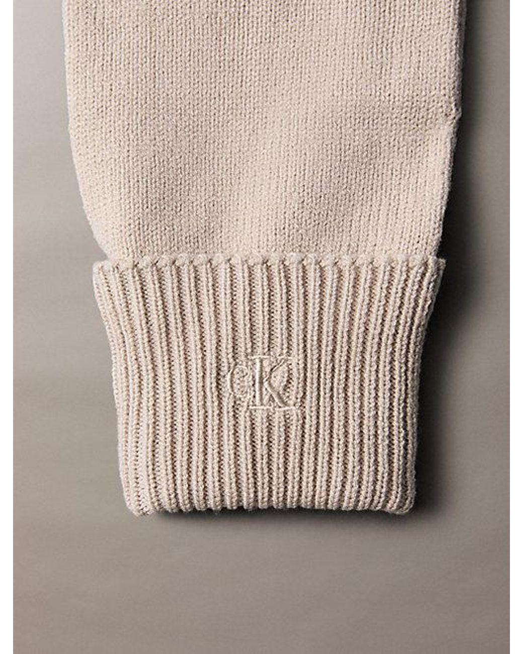 Calvin Klein Natural Knit Signature Logo Touchscreen Gloves
