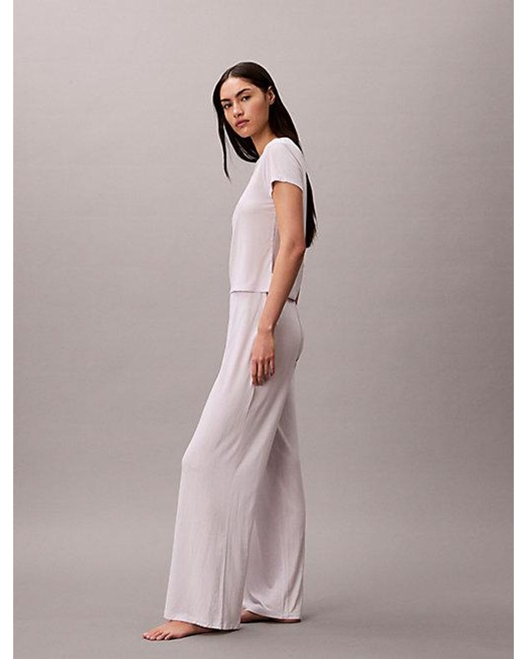 Calvin Klein Gray Modal Rib Pyjama Pants Ultra Soft Modal Rib