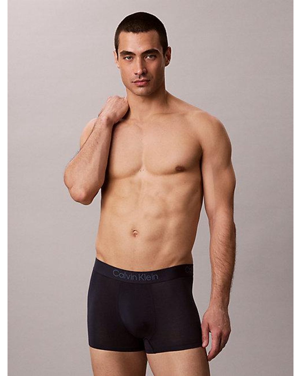 Calvin Klein Gray 3 Pack Trunks Ultra Soft Modal for men