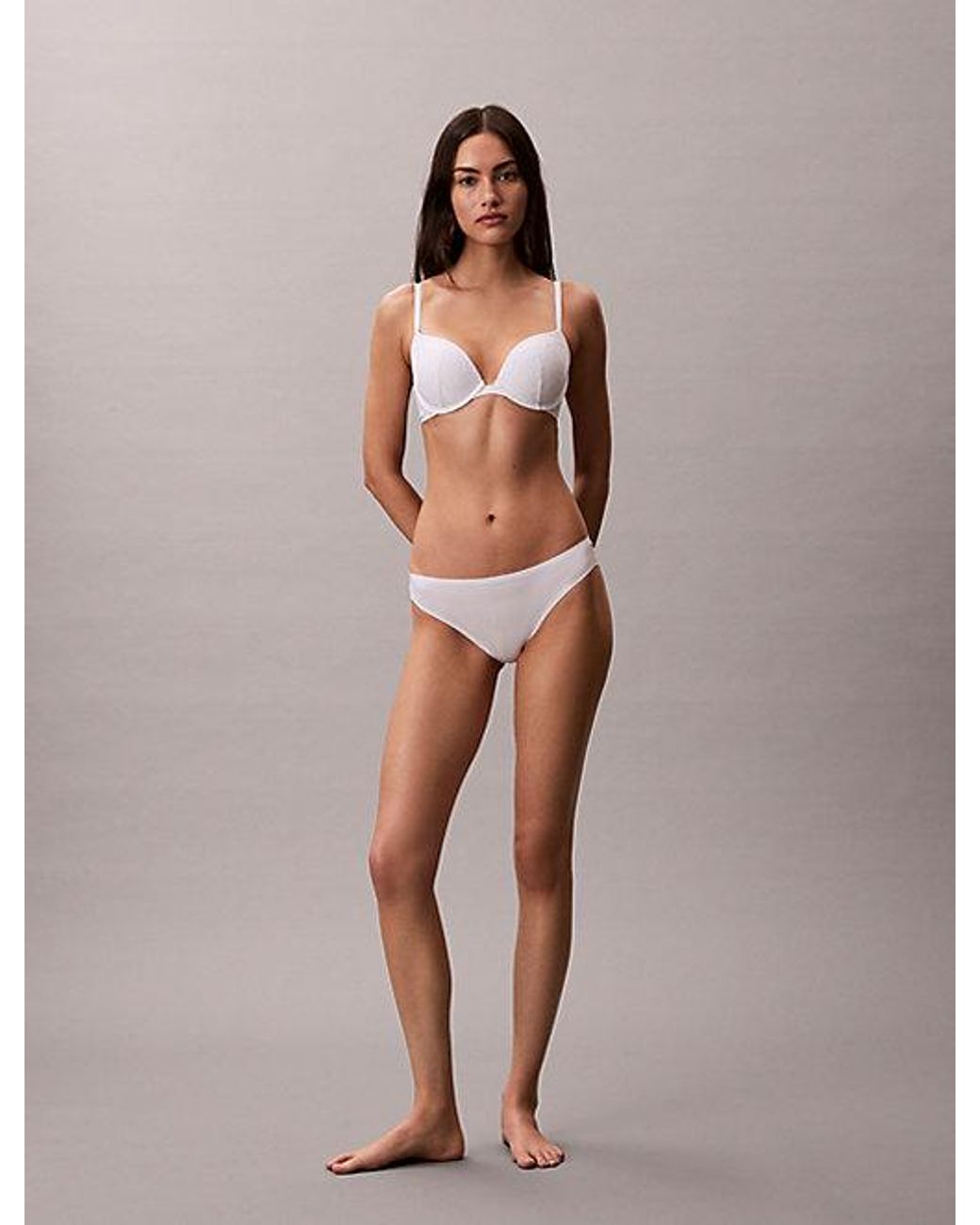 Calvin Klein White Bikini Briefs Perfectly Fit Lace
