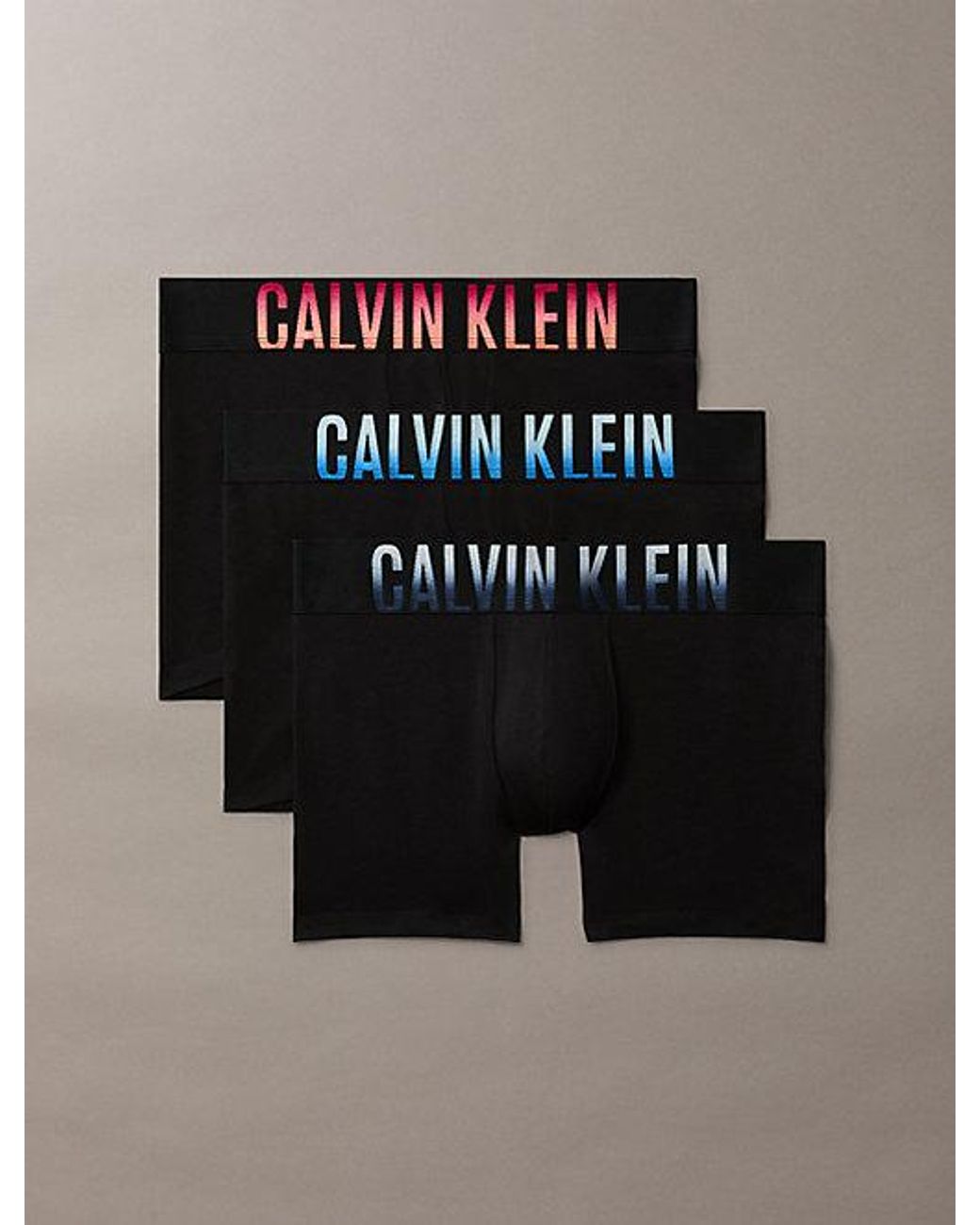 Calvin Klein Black 3 Pack Boxer Briefs Intense Power Cotton Stretch for men