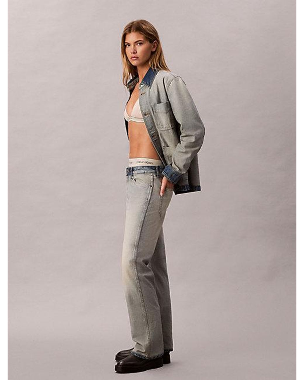 Calvin Klein Natural Jeans Selvedge Relaxed Bootcut Jeans