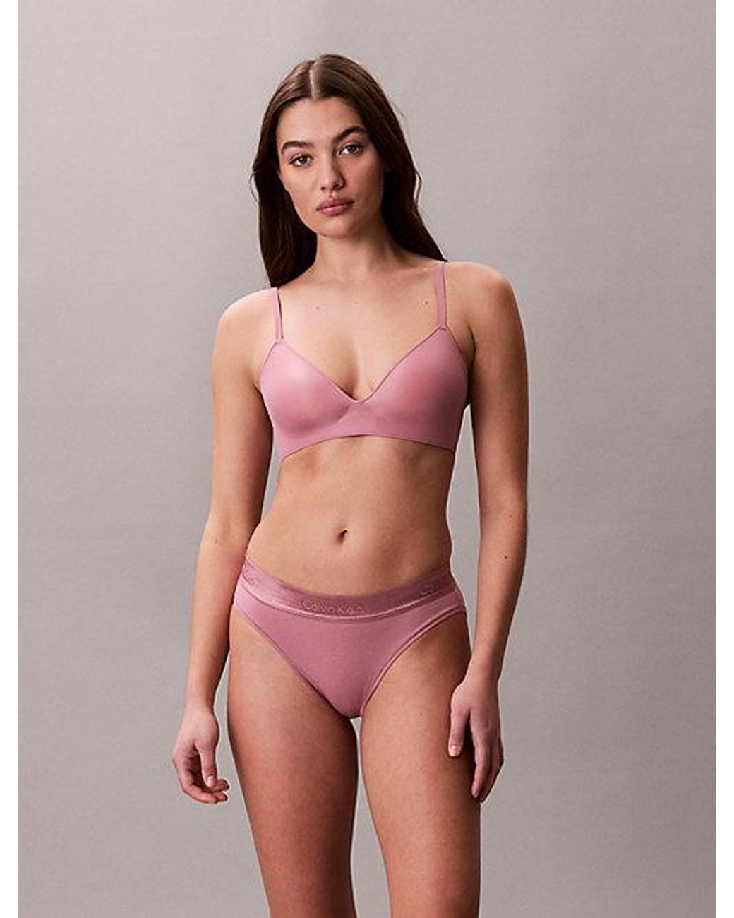 Calvin Klein Red Lightly Lined Wirefree Bra Perfectly Fit Ultra Light