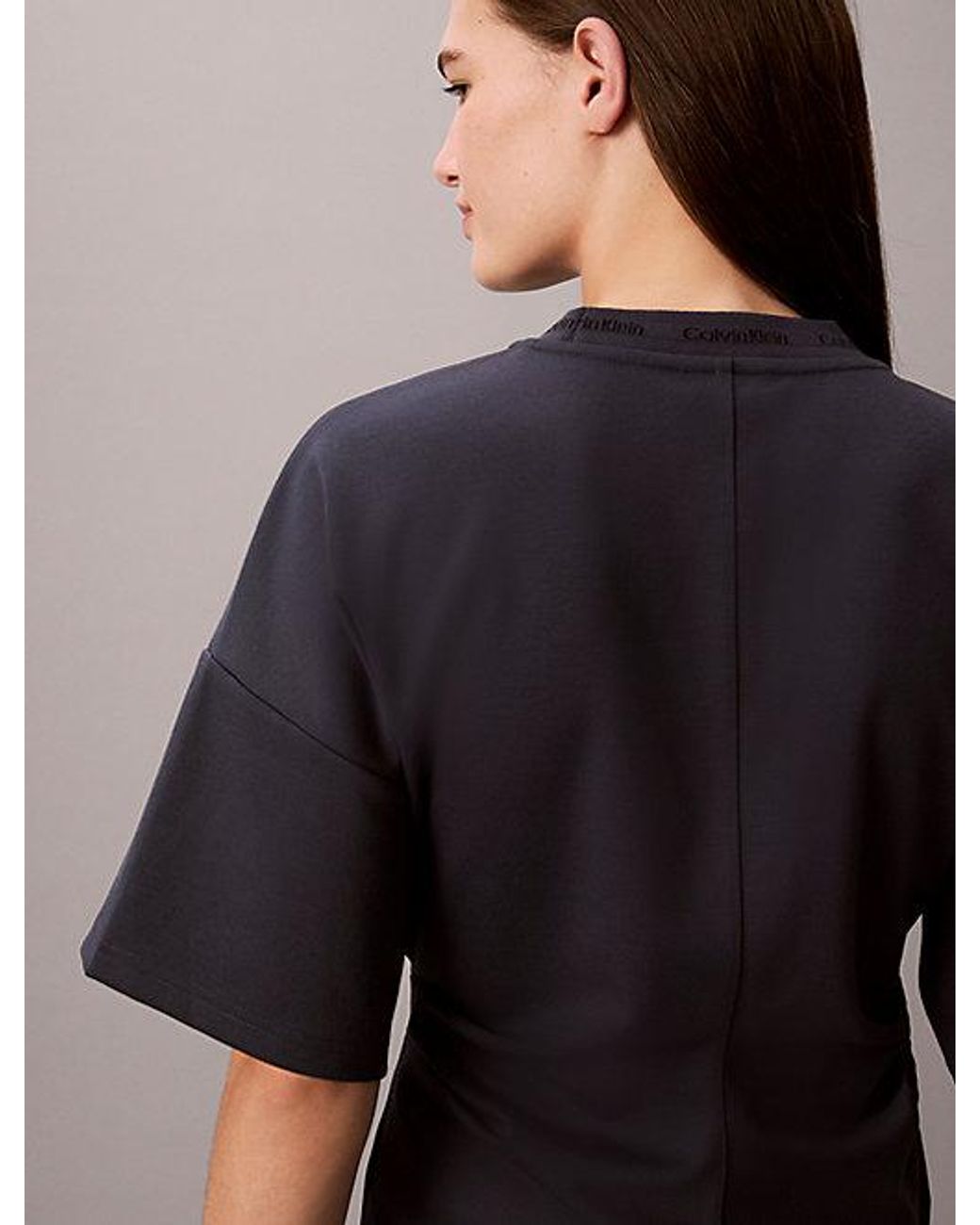 Calvin Klein Blue Jeans Logo Jacquard Boxy T-Shirt