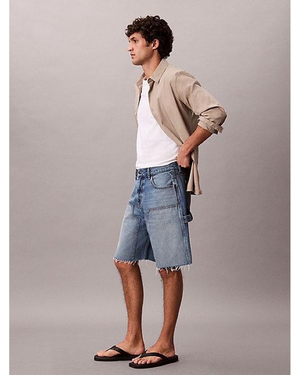 Calvin Klein Blue Jeans 90S Denim Utility Shorts for men