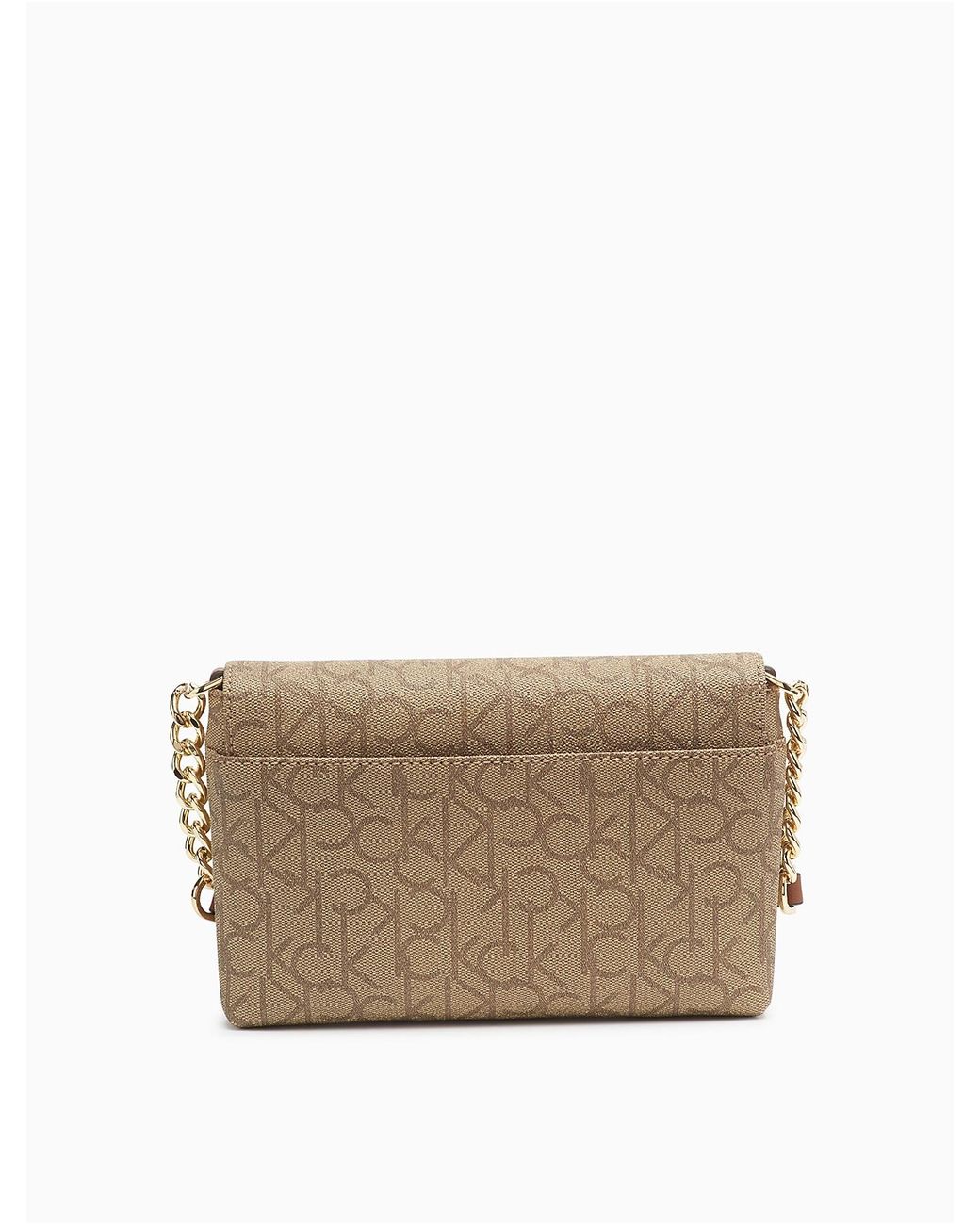 Calvin Klein Hudson Monogram Logo Crossbody Bag in Brown Lyst