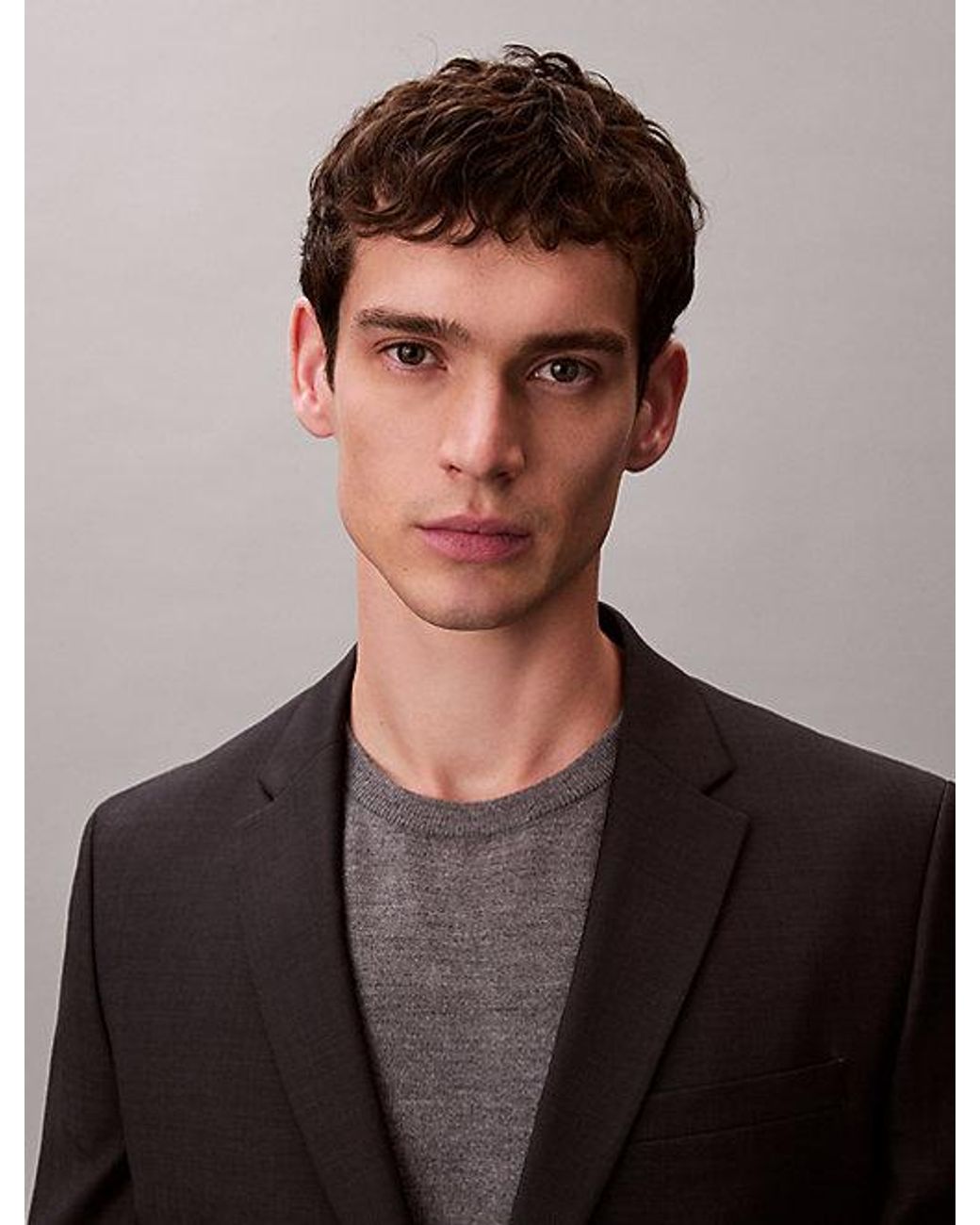 Calvin Klein Slim Blazer Met Microstippen in het Gray voor heren