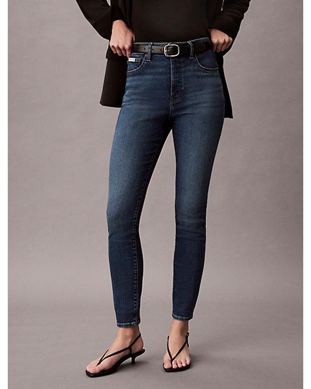 Calvin Klein Blue Jeans High Rise Skinny Jeans