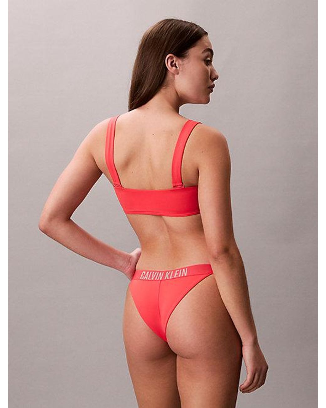 Calvin Klein Red Brazilian Bikini Bottoms Intense Power