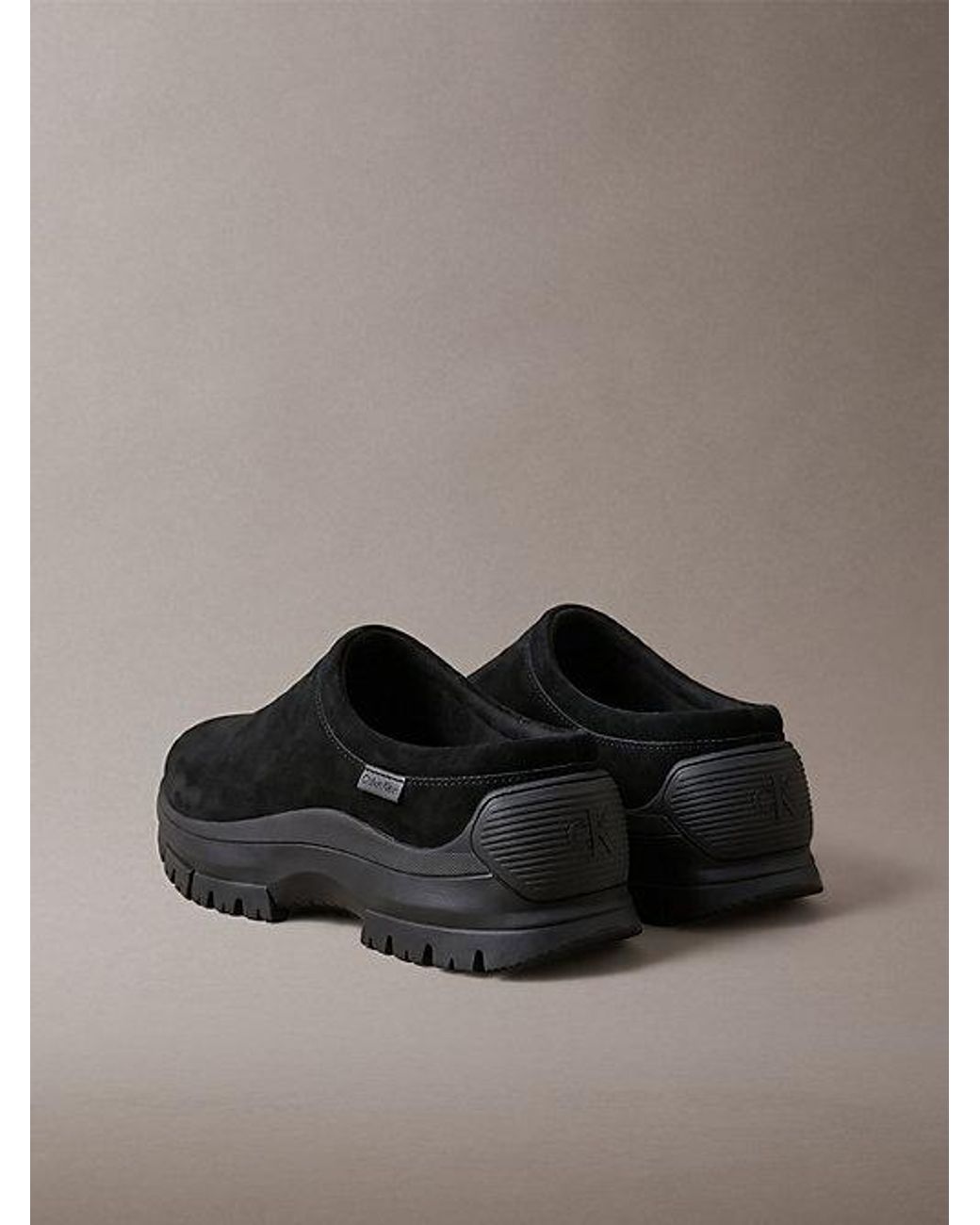 Calvin Klein Gray Suede Hybrid Trekking Mules for men