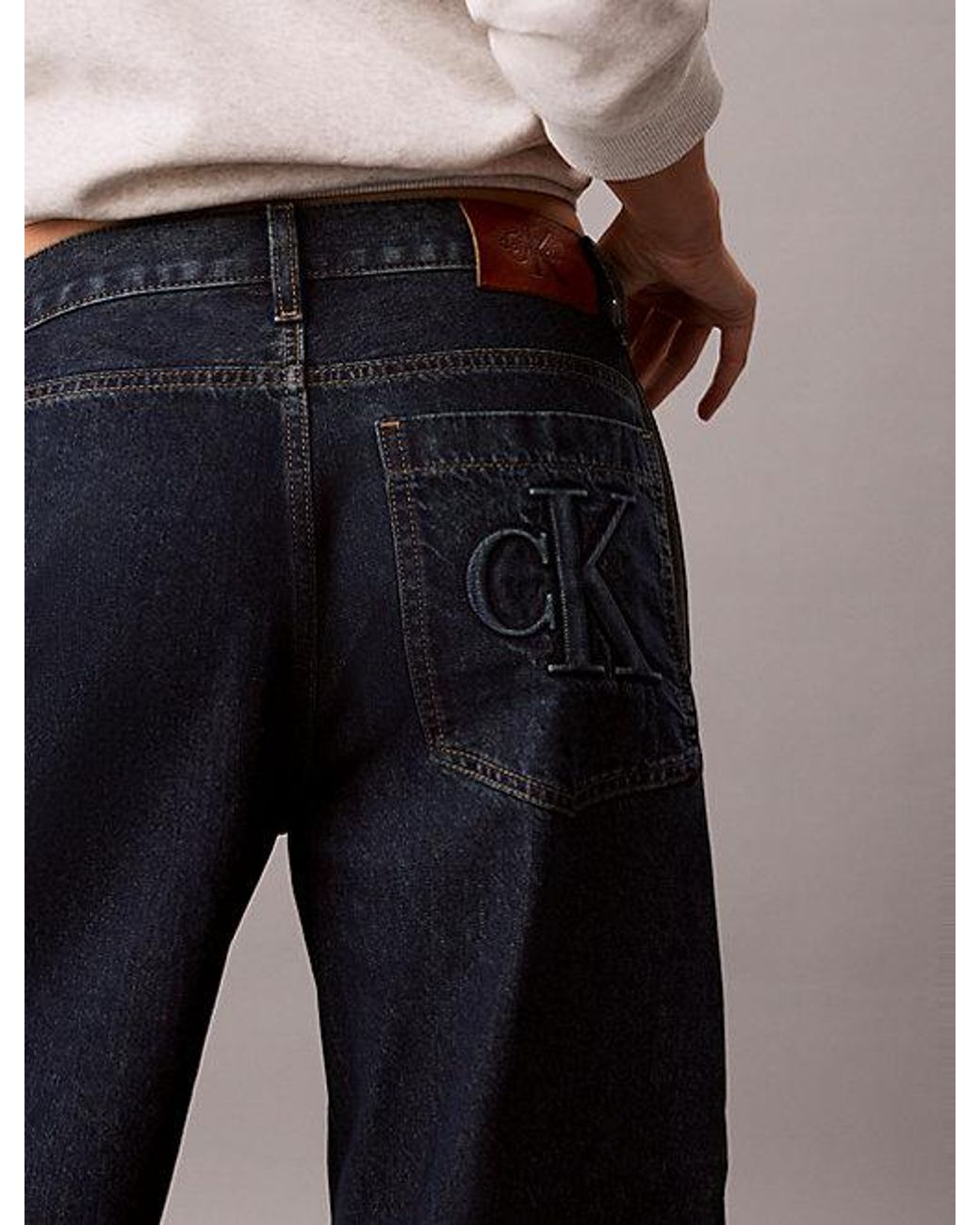 Calvin Klein Blue Jeans Relaxed Cargo Barrel Jeans