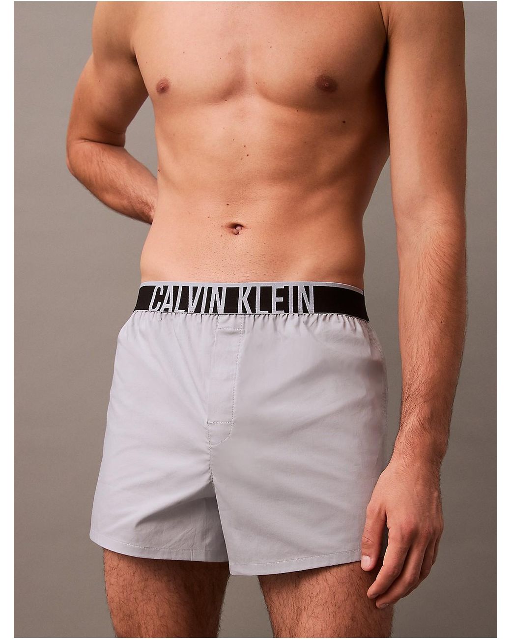 ◆ ◆ Men Men's Intense Power Lounge Woven Boxer Calvin Klein Intense Power Lounge Slim Woven Boxer for Men