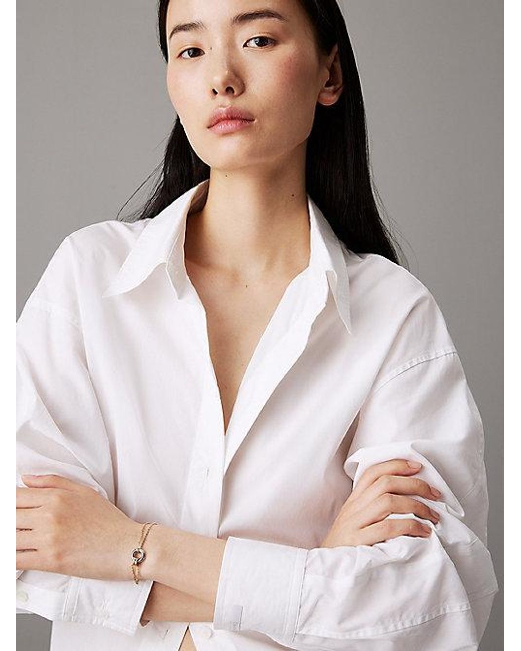 Calvin Klein Multicolor Zweifarbiges Armband Mit Doppelter Kette
