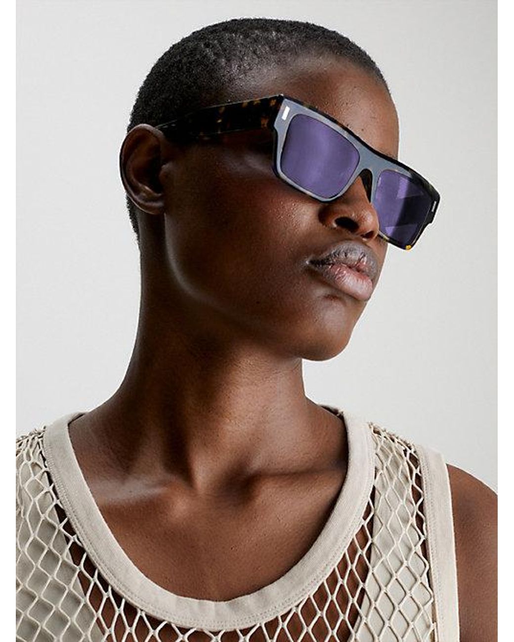 Calvin Klein Blue Square Sunglasses
