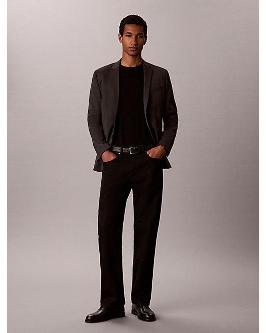 Calvin Klein Multicolor Slim Wool Textured Blazer for men