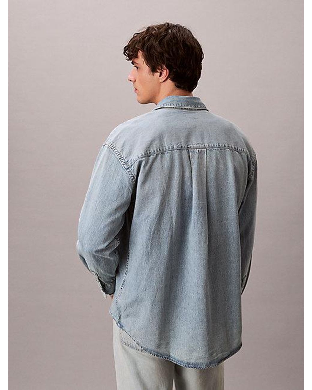 Calvin Klein Blue Jeans Relaxed Denim Shirt for men