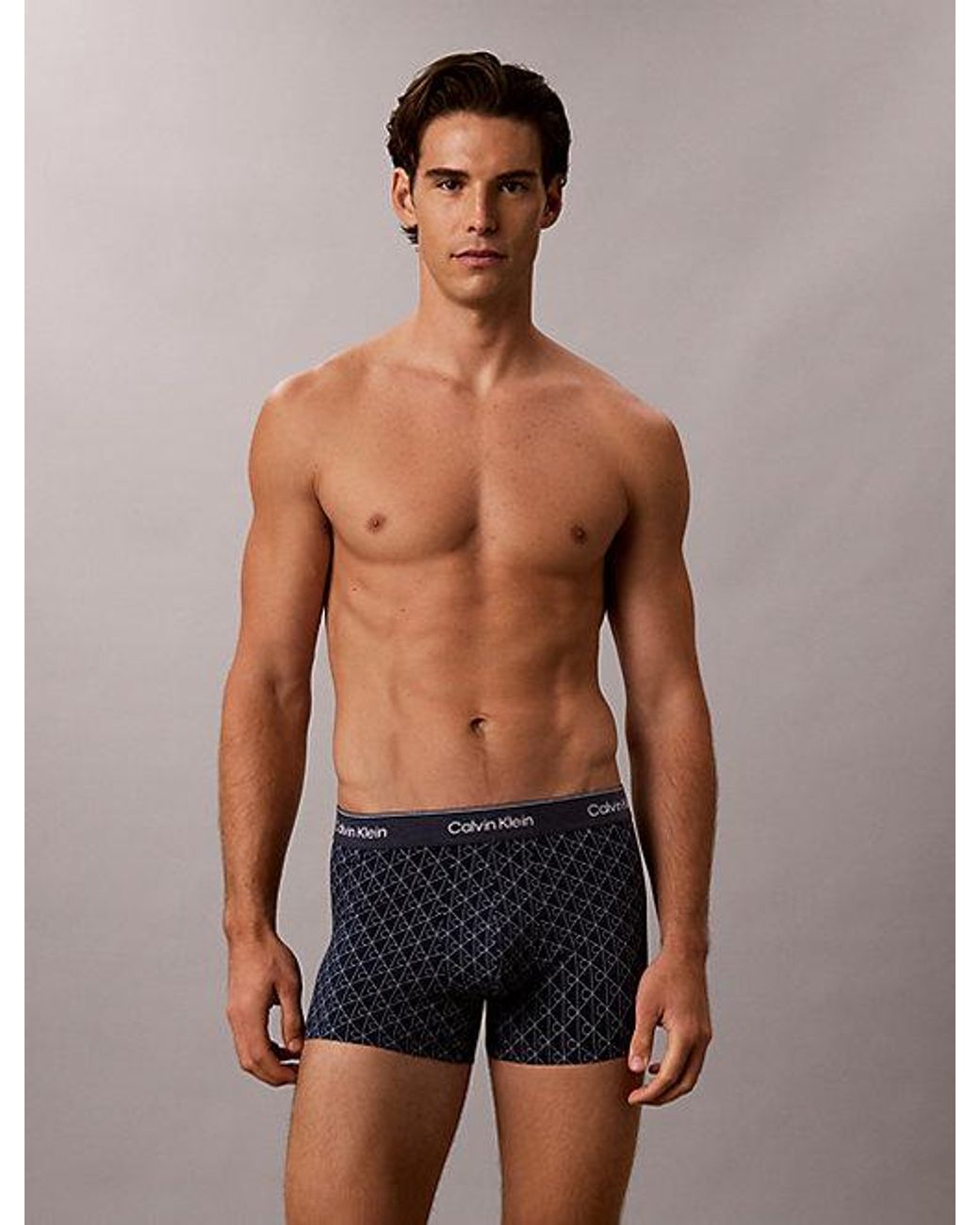 Calvin Klein Blue Trunks Icon Cotton Stretch for men
