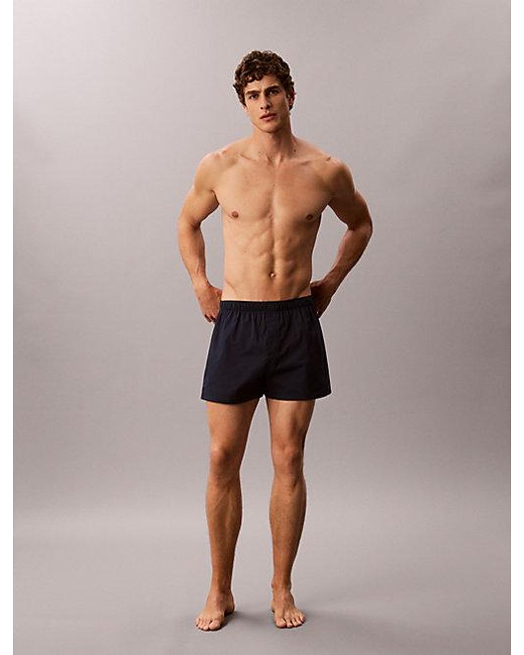 Calvin Klein Blue 3 Pack Boxers 100 Cotton for men