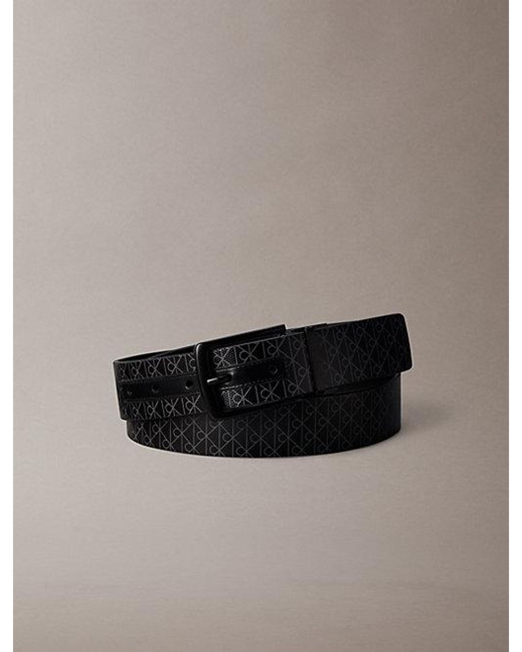 Calvin Klein Black Reversible Logo Belt for men