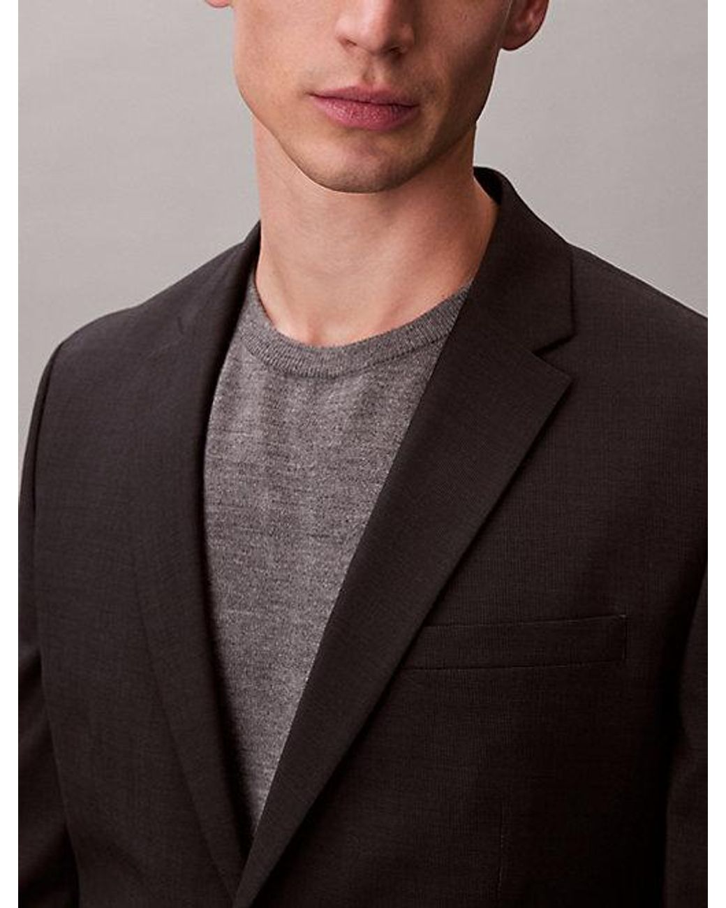 Calvin Klein Slim Blazer Met Microstippen in het Gray voor heren